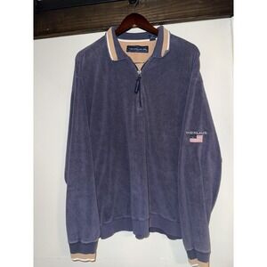 VTG Nicklaus Men's XL Fleece Sweatshirt Pullover Quarter Zip‎ American Flag